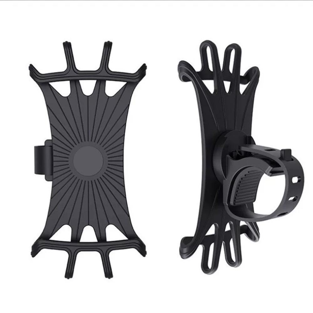

1 piece - Suitable for bicycle silicone phone holder, motorcycle shock-absorbing holder - outdoor cycling phone holder чёрный