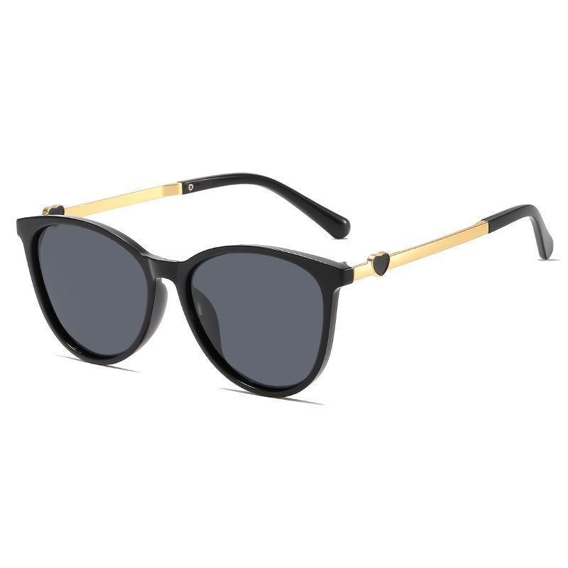 Heart-Shaped Small Frame Sunglasses Retro Small Fragrant Style Personalized Sunglasses Women'S College Style Small Fresh Glasses