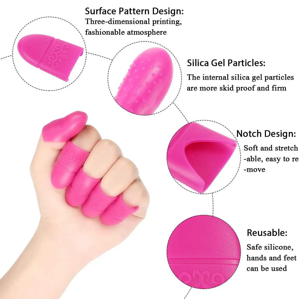 5pcs Nail Art Soak off Cap Clip UV Gel Polish Remover Tools Professional Nail Art Accessories Random Color