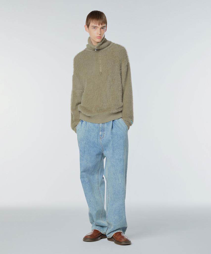INSTANTFUNK Ms Brushed Half Zip Knit