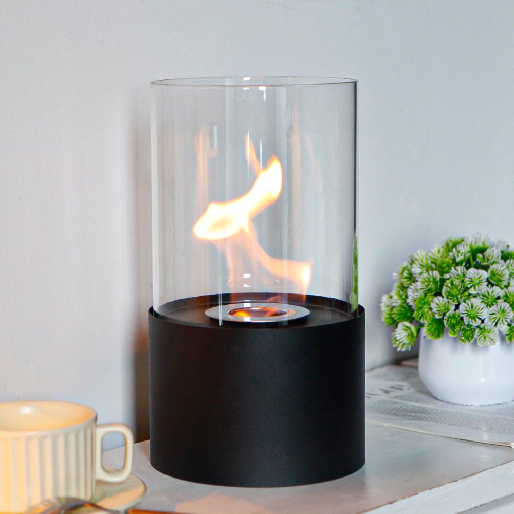 Tabletop Round Fireplace Smokeless Ethanol Fire Pit Outdoor Patio Alcohol Fireplace for Christmas New Year( EU US Shipping)