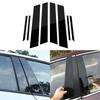 Car Pillar Posts Window Door Moulding Trims Cover Stickers Decal Glossy Black Exterior Accessories Fit For Honda Civic 2012-2015