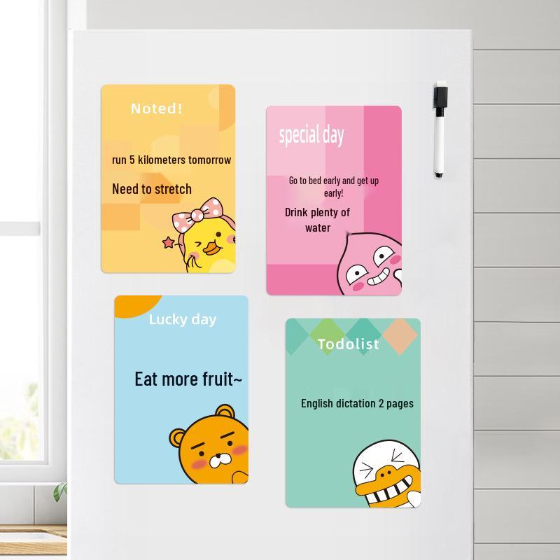 Cartoon Erasable Magnetic Whiteboard Memo Pad & Refrigerator Magnet Message Board