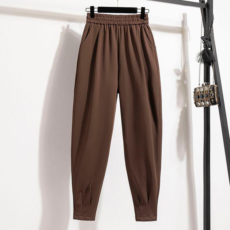 Plus Size Retro Harem Pants for Women - Slimming, Wide-Leg, Pear-Shaped Carrot Fit S