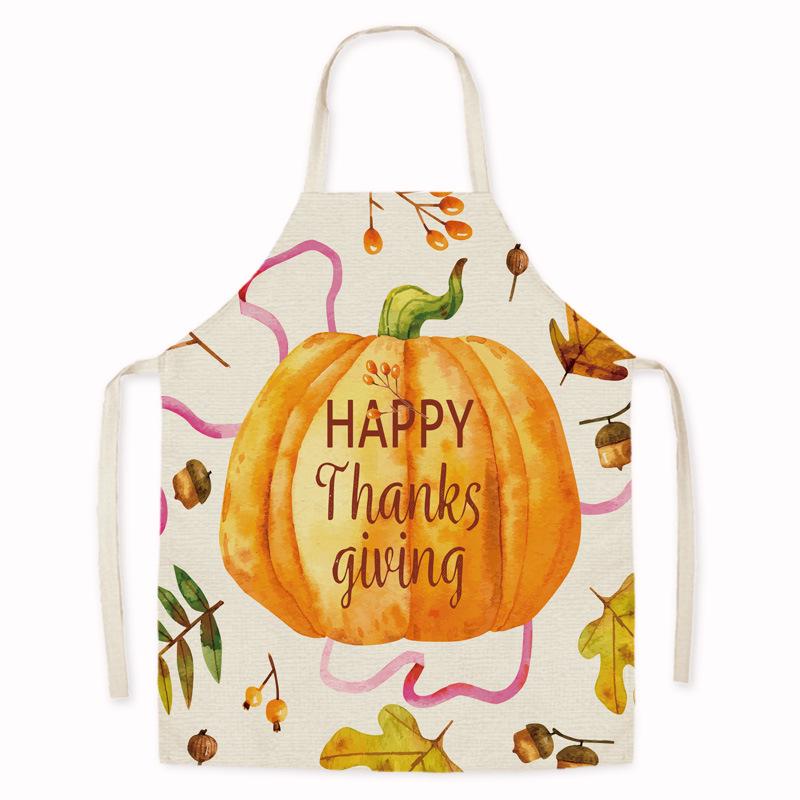 Thanksgiving Sunflower & Pumpkin Oil-Proof Kitchen Apron