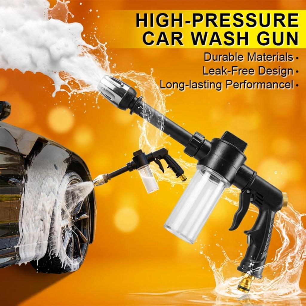 Portable High-pressure Car Washing Foam Gun with Long Handle, The Spraying Force Is Increased By 2 Times, Easy To Use, Car Washing, Watering, Cleaning