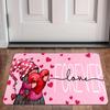 Curious Elf Welcome Floor Mat, Flannel Material, Durable Carpet, Valentine's Day Themed Interior Decor