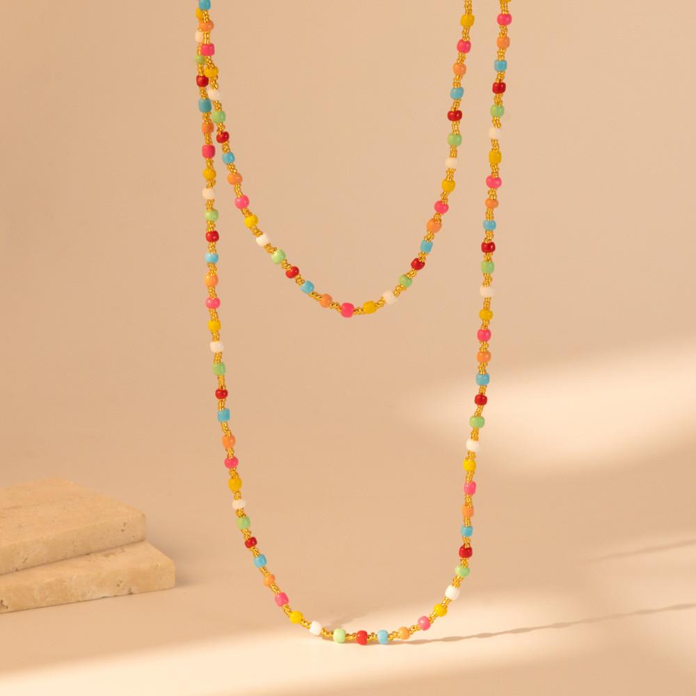 2023 Stylish Colorful Geometric Bead Necklace For Women Fashion Forward Accessory For Birthdays And Celebrations