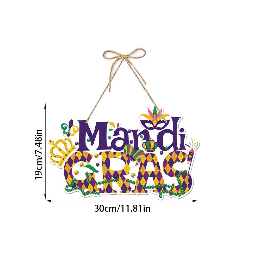 1pc Mardi Gras Outdoor Decor, Carnival Decoration, Brazilian Floral Paper Door Hanging, Carnival Decoration Hanging