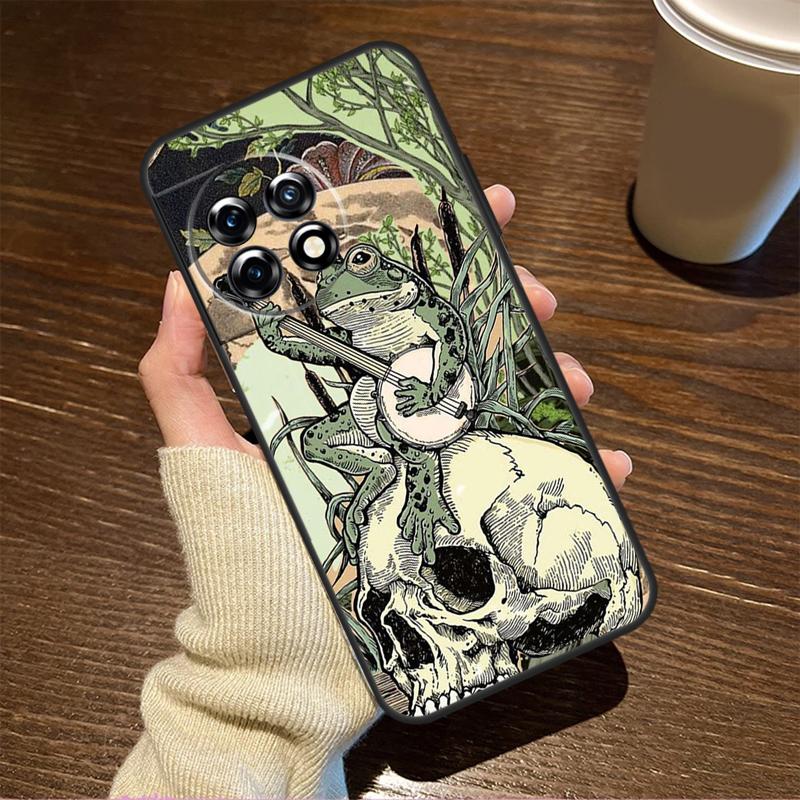 Vintage Retro Frog Mushrooms For OnePlus 15 13 12 11 15R 13R 12R 8T 10T 13T Case For OnePlus Nord 5 CE 2 3 4 Lite N20 N30