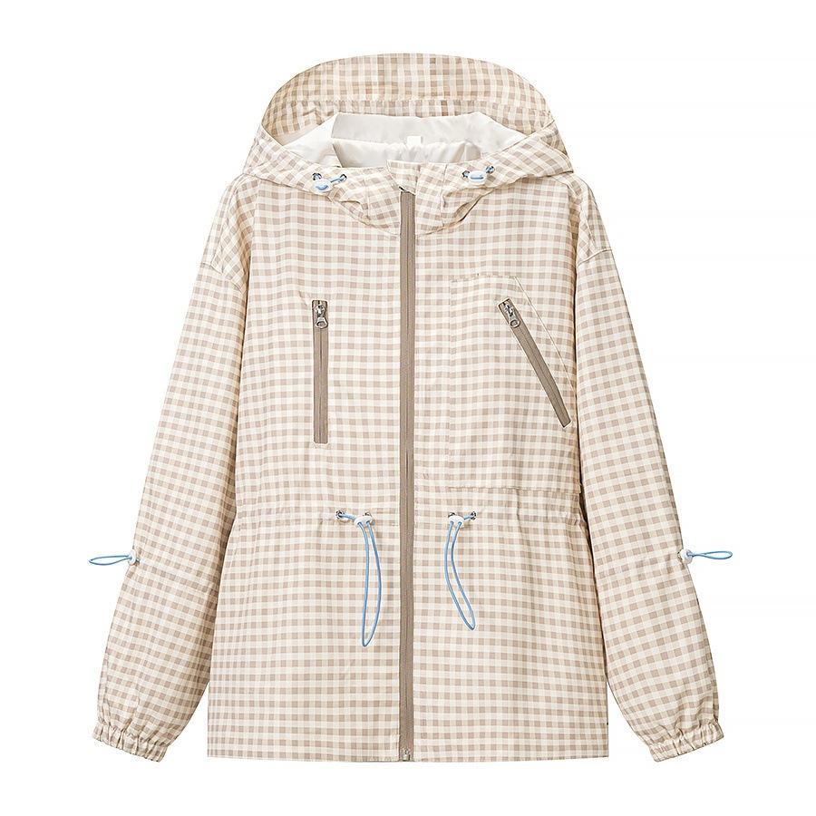 Estate 2026 nuovo abbigliamento donna transfrontaliero europeo e americano moda di strada casual giacca a quadri con cappuccio w091 3205