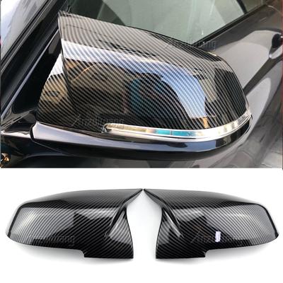 Pair Gloss Black Car Side Rearview Mirror Cover Cap For BMW F20 F21 F22 F30 F32 F36 X1 F87 M3 220i 320i 328i 330i 420i 428i