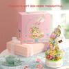 SEMBO 575pcs Block Florist Series Light Music Box Building Blocks DIY Teacups Flower Romantic Model Holiday Gifts Toys For Girls