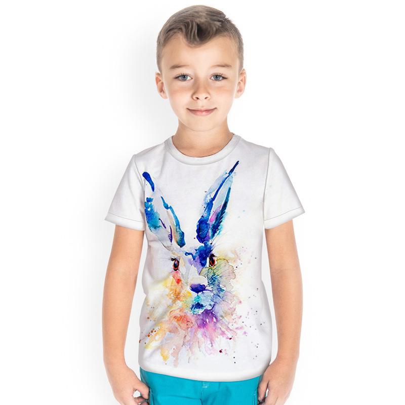 Kids T-shirt 3d Print New Animal Series 3D Digital Printed Children's Clothing Short Sleeved T-shirt Children's T-shirt