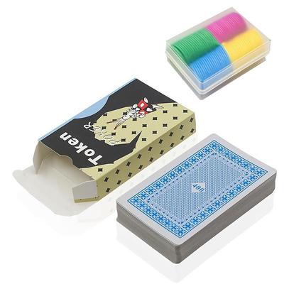 1 Deck of Poker Cards with 50 Round Game Props Ultra Thin Magic Table Set for Leisure and Entertainment