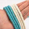1 Strand Natural Stone Spacer Beads Flat Round Turquoise Bead Loose Beads for Jewelry Making DIY Bracelet Necklaces Accessories