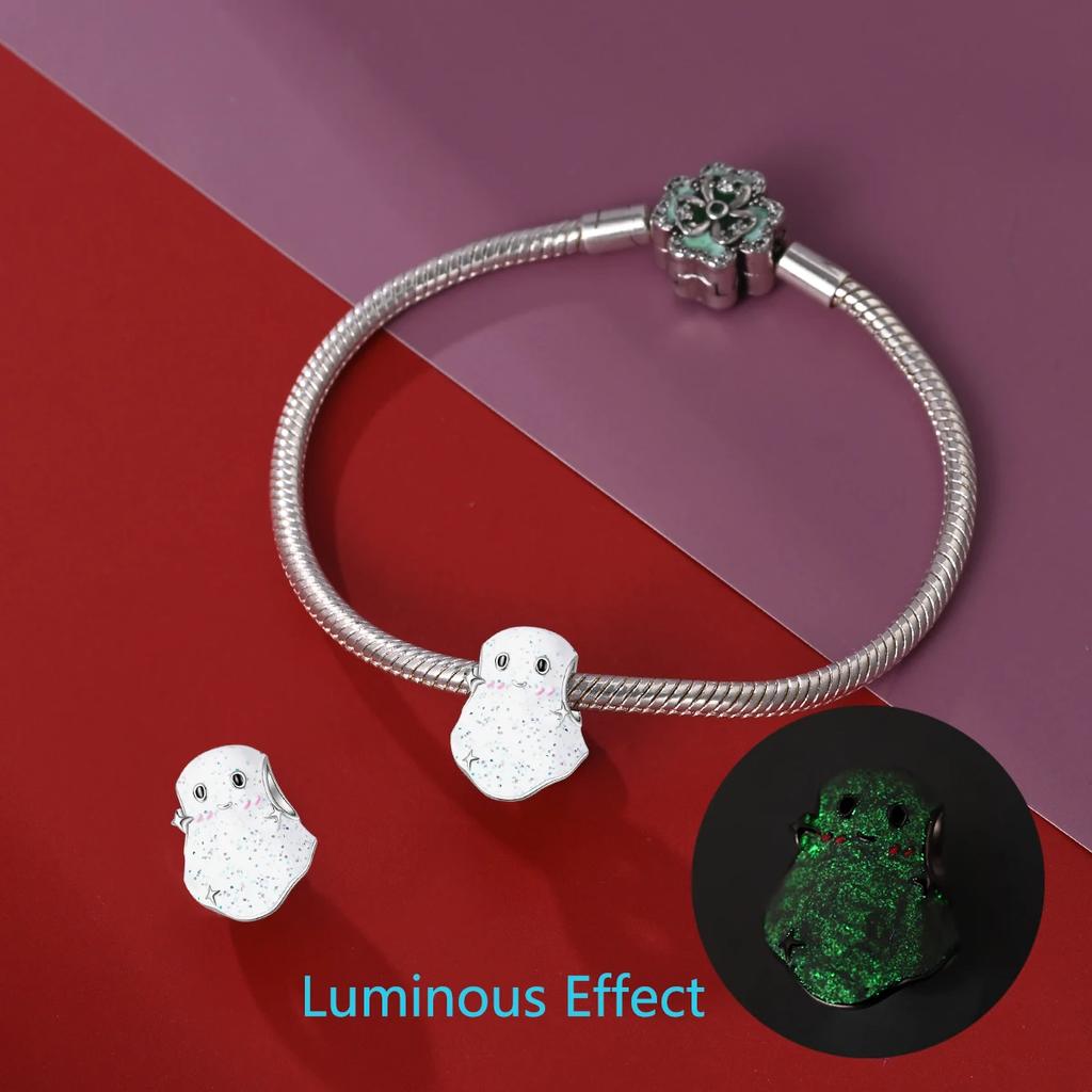 Original Copper Charms Luxury Little Ghost Beads Fit Bracelet Diy Women Making Delicate Gift