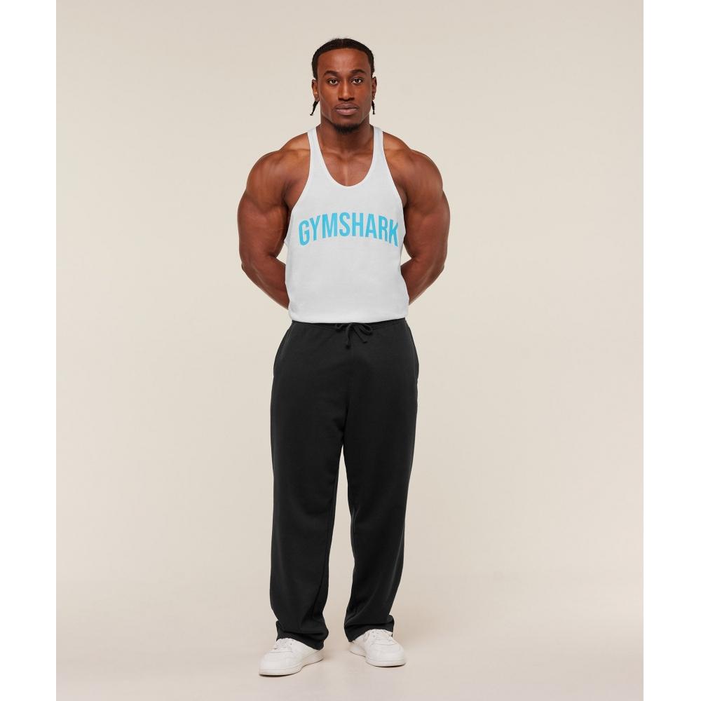 Gymshark Power Stringer Gs White Gs Brand Blue A4b4a Ud8b