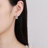 Jiskřivé zirkonové náušnice S925 stříbro pro ženy - Jednoduché šperky v korejském stylu