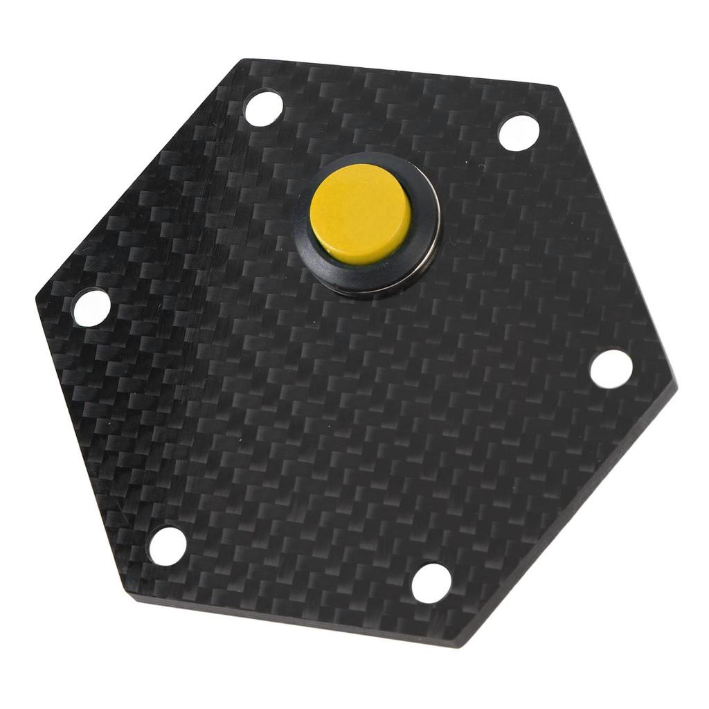 6 Holes Steering Wheel Horn Cover Carbon Fiber Stylish Appearance Steering Wheel Center Cap