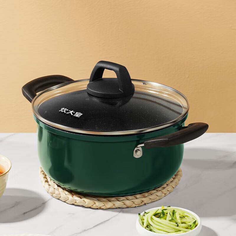 COOKER KING Антипригарная кастрюля с двумя ручками из маifanского камня 22cm