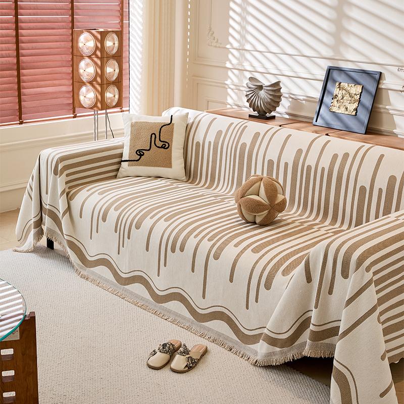 Simple Chenille High and Low Syllable Sofa Cover All-season Sofa Towel A Whole Full Cover Blanket Versatile and Machine Washable