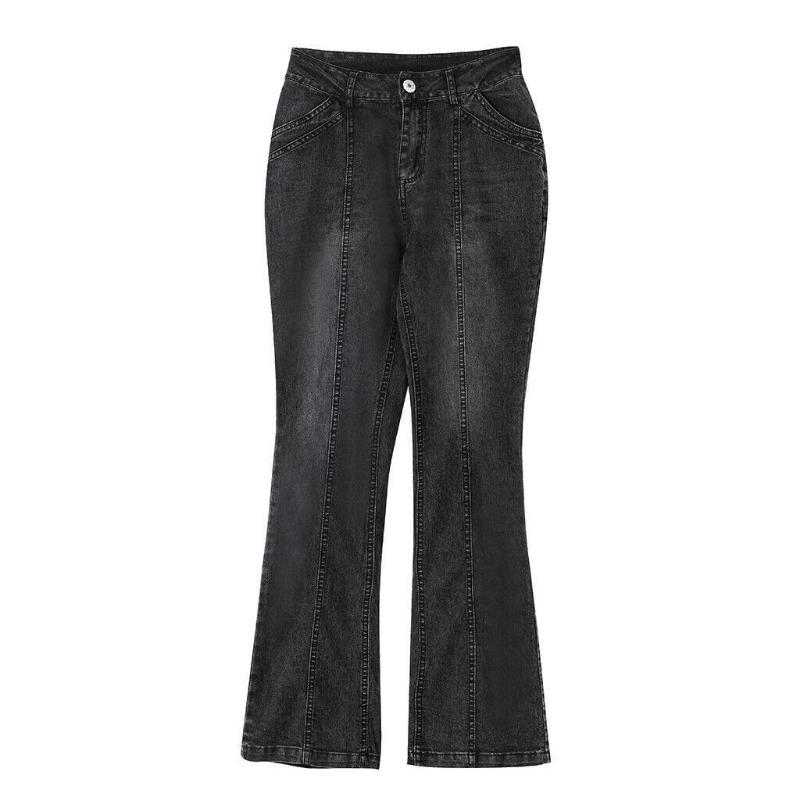Women's Retro Washed Low Waisted Flared Jeans 2025 New Fashion Casual Wide-leg Pants Female Sexy Denim Street Trousers Y2K Bottoms