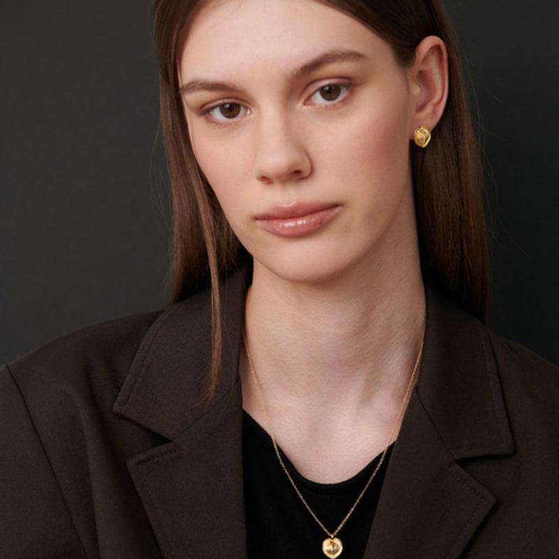 cotoit Heart Shell Earrings M(12mm)