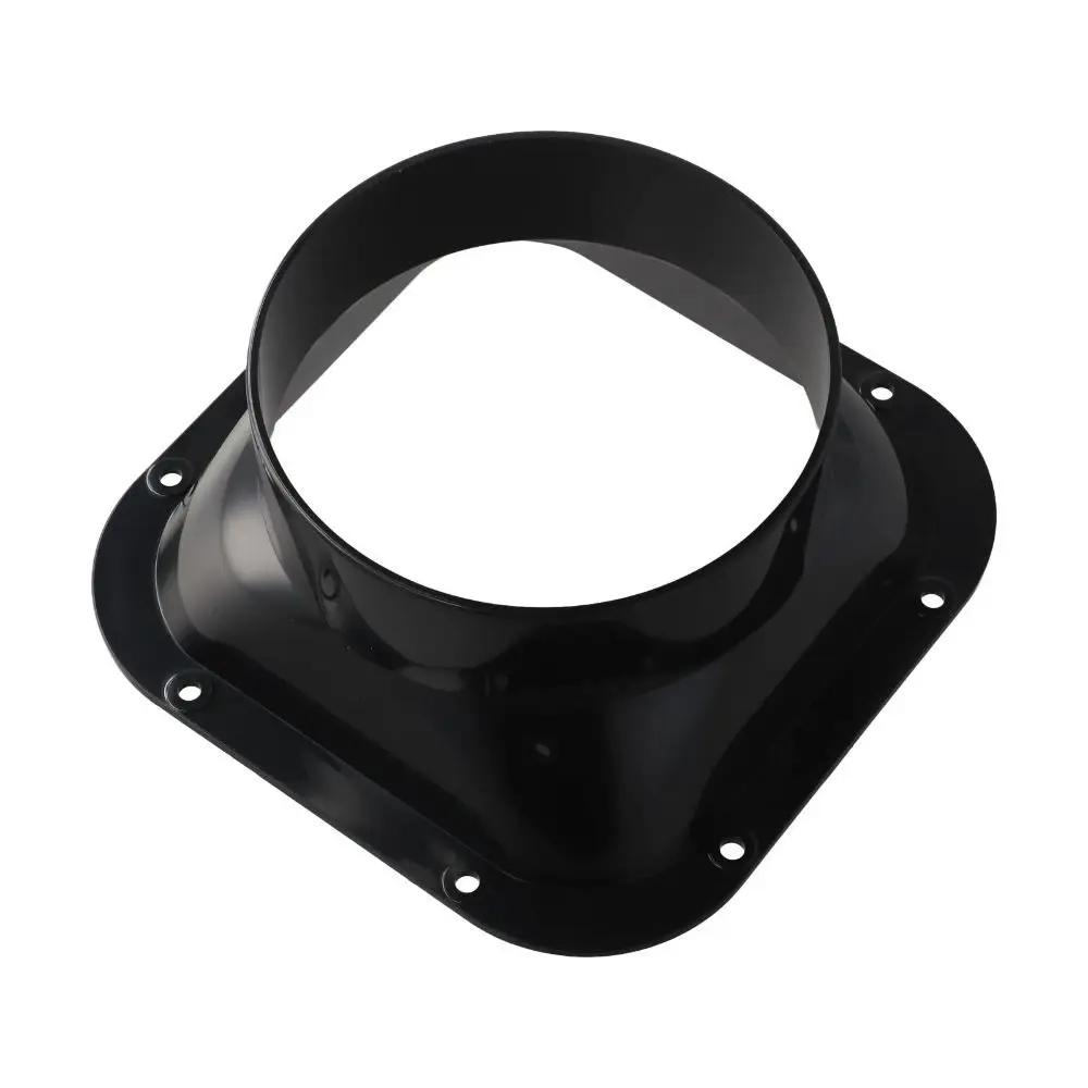 Household Accessories ABS Wall Flange Connector Black Ventilation Pipe Joint Air Ducting Connection Kitchen