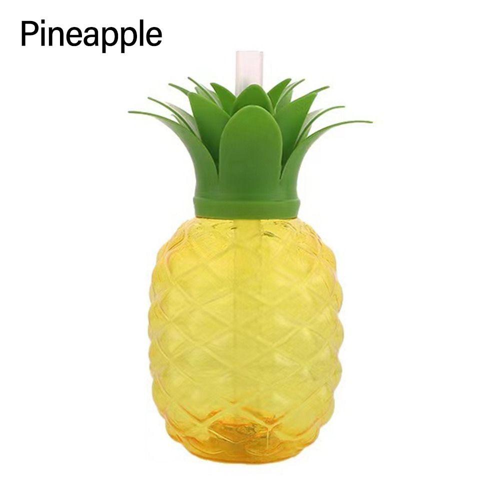 Milk Juice Cartoon Fruit Drinkware Summer Straw Cup Water Bottle Strawberry Pineapple Watermelon