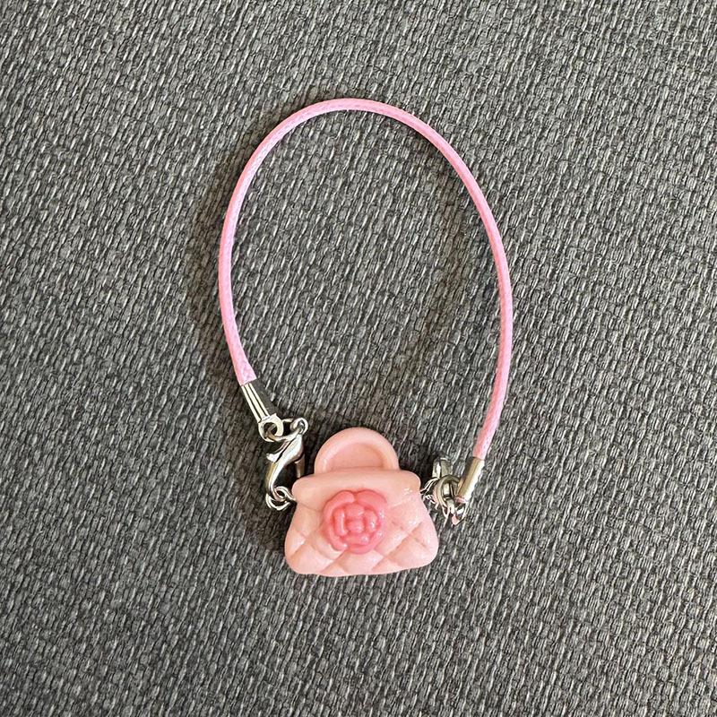 

1pc Mini Doll Bag Dress Up Plush Toy for 17cm Doll Accessories Dollhouse Hanging Neck Accessories Key Chain Schoolbag Penda рожевий