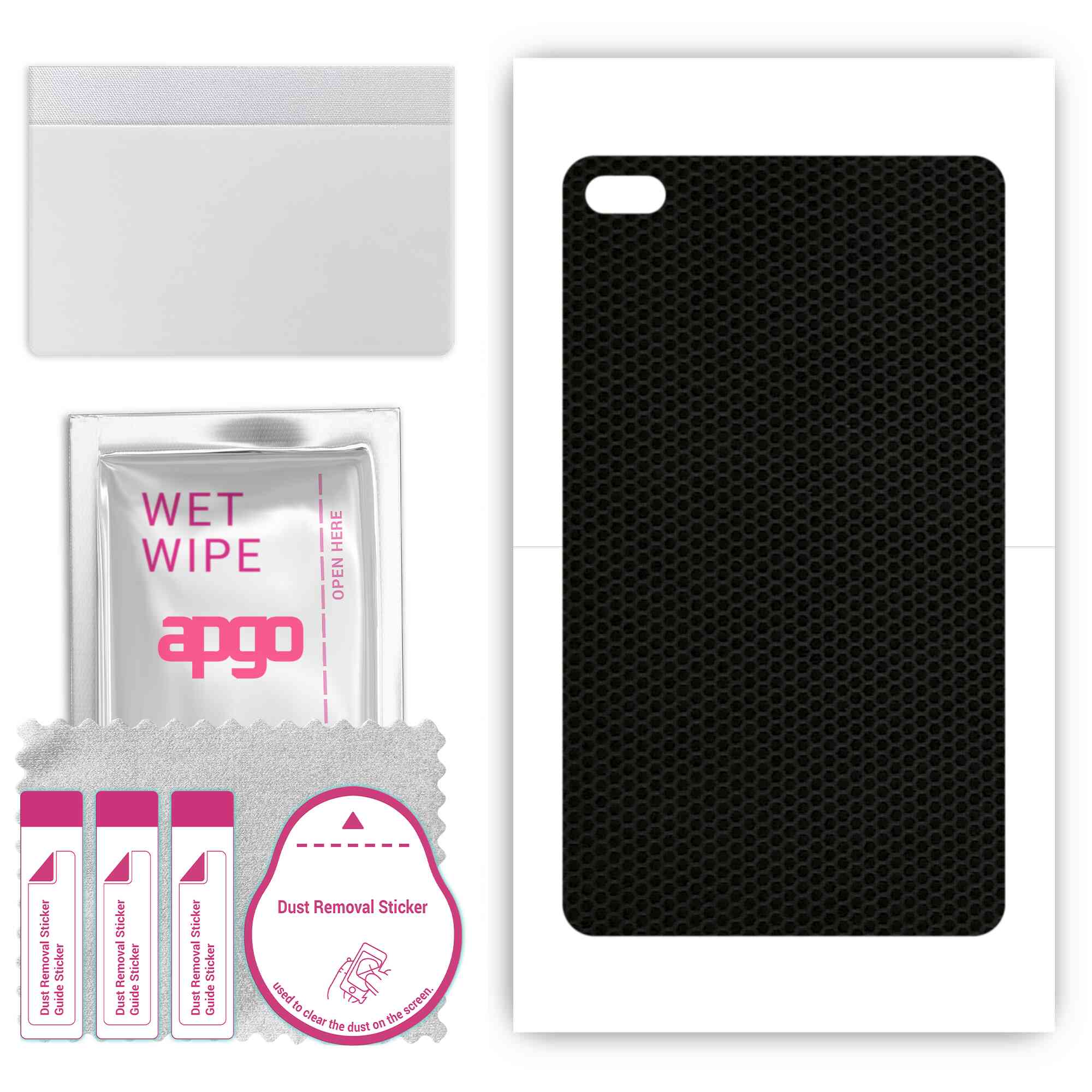 

apgo skin sticker film foil vinyl for the BACK compatible with Lenovo Tab E7, scratch-resistant, easy to install - Matrix