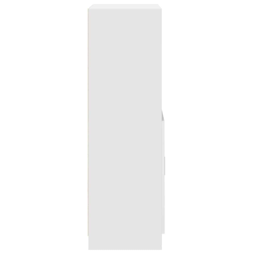 Vidaxl Kitchen Cabinet, White 57X41.5X131.5 Cm Wood-Based Material
