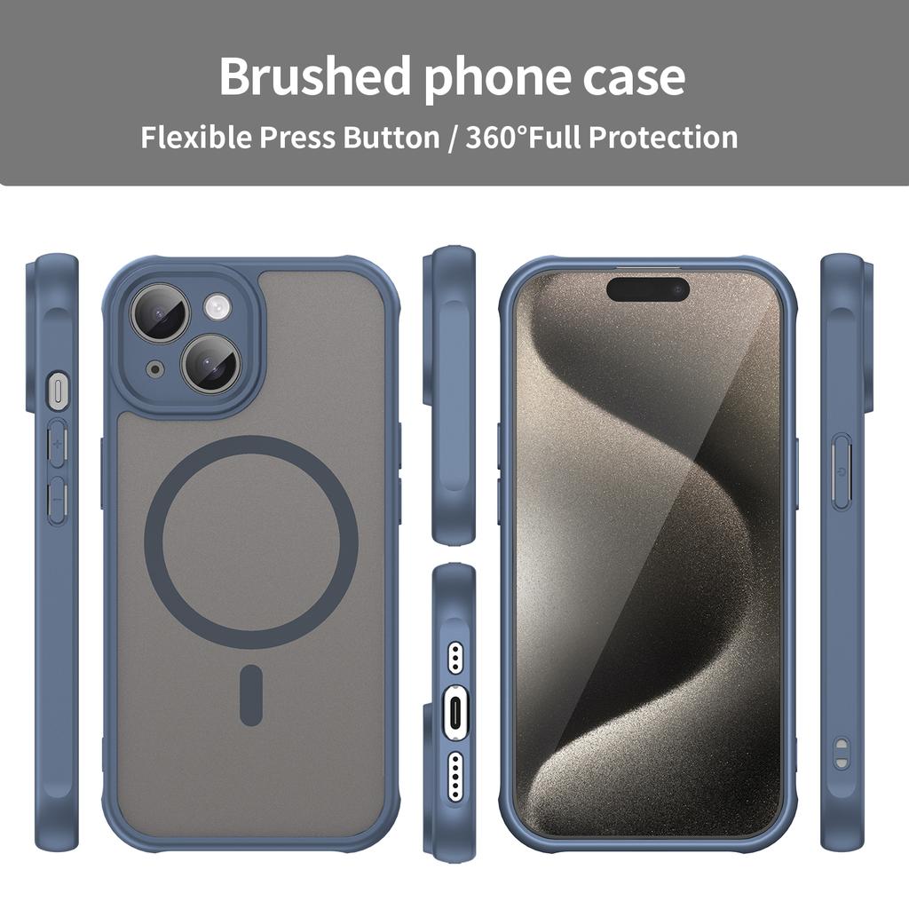Iphone 15 Plus Magsafe Phone Case,Magnetic Shockproof Magsafe Phone Case,Bumper Hybrid Cover for Iphone 15 Plus