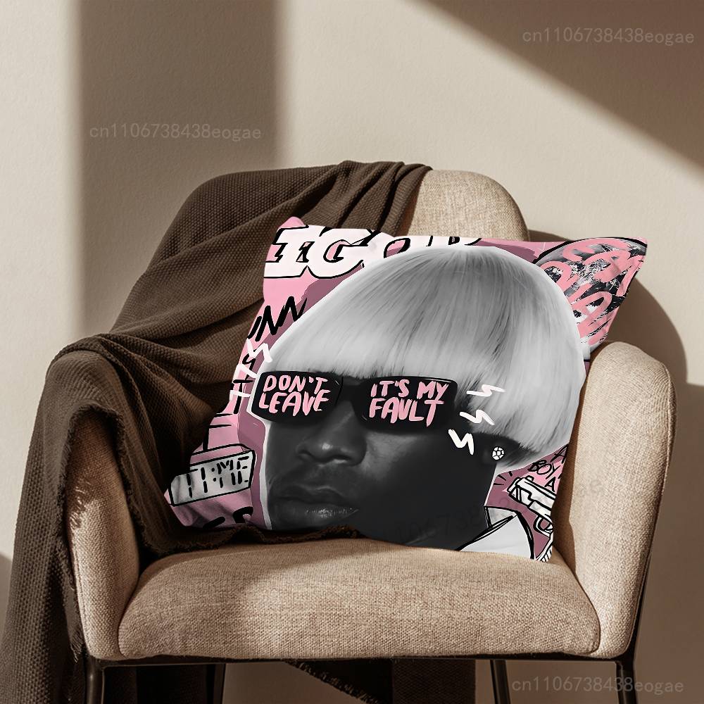 Rapper T-Tyler Funny Art  Throw Pillow Case For 45*45cm,55*55cm,30*30cm For Home Bedroom Decoration And Protector