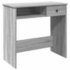 VidaXL Desk Sonoma Grey 80x40x75 Cm Engineered Wood, Computer Desk, Standing Desk, Desk with Storage, Desk 860477