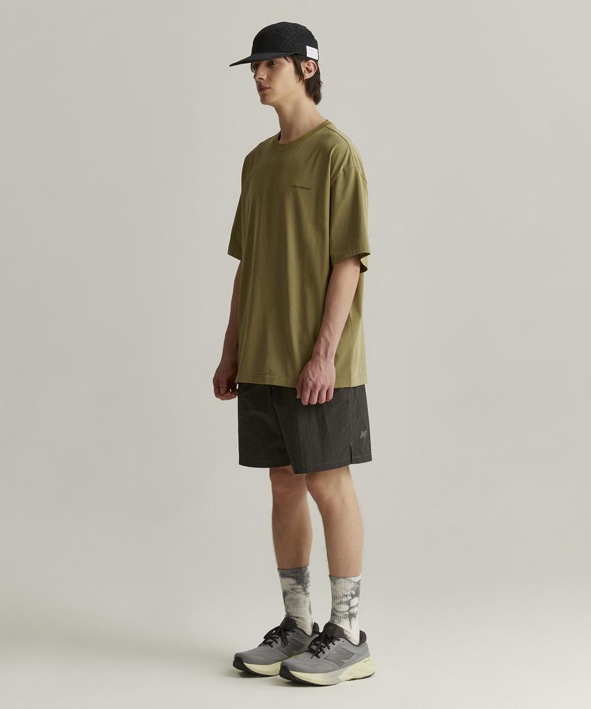 Nyuballanseu Nbnef31743 / Uni Ndurance Lettering Short Sleeve T-Shirt (Khaki)