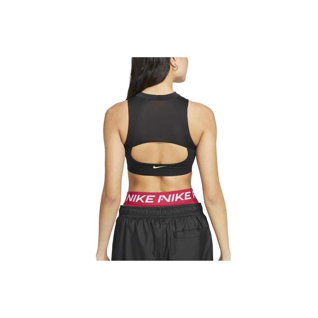 Nike Indy Mini Mock-Neck Solid Logo Light Support Sports Bra Women Underwear Black DV9871-010