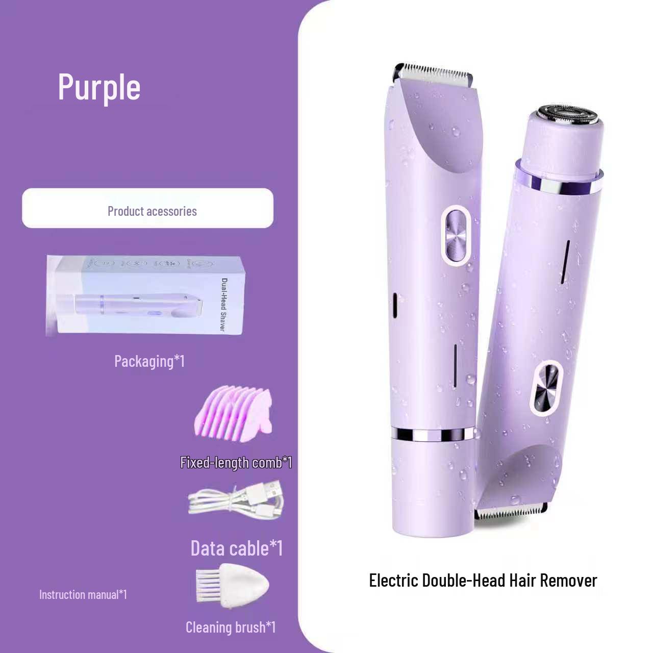 Rechargeable Dual-Head Women s Electric Hair Remover: Painless Body and Private Parts Trimmer