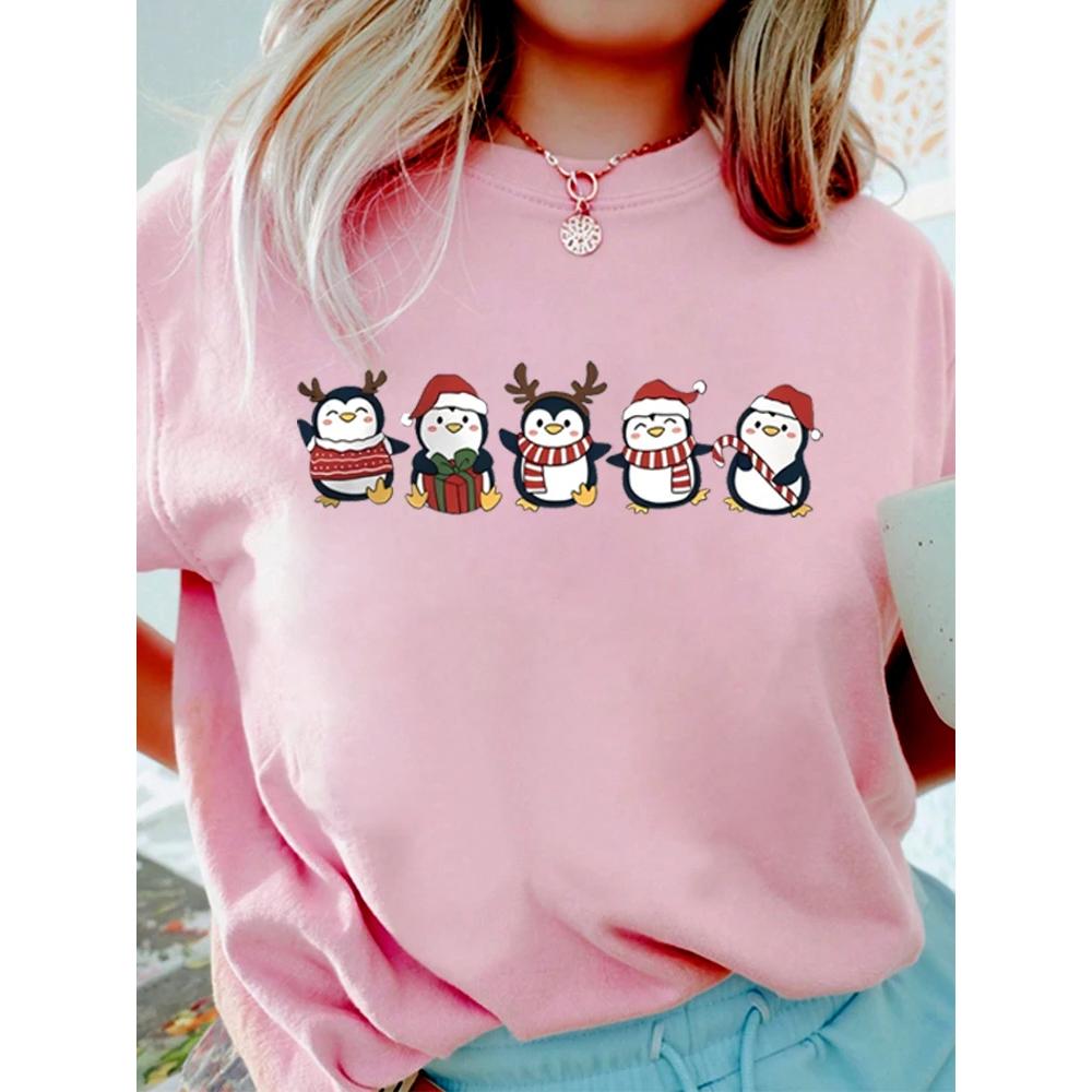 Christmas Print Women's Top Casual Short Sleeves Loose Comfortable T-Shirts Women’s