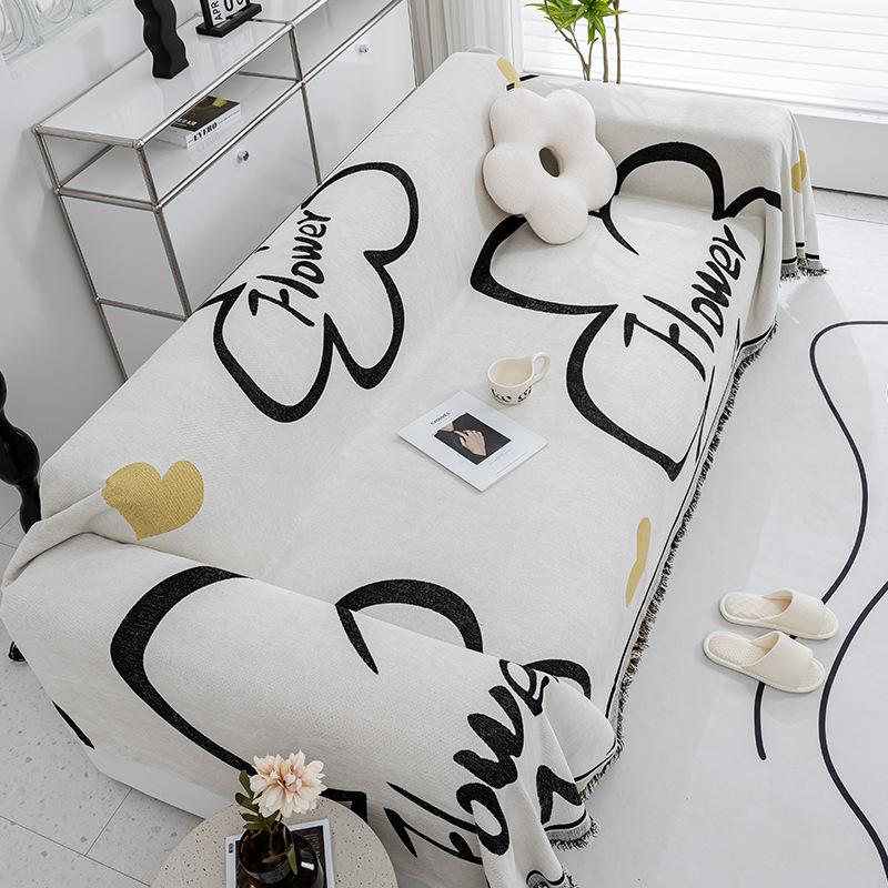 Simple Style Sofa Cushion Four Seasons Universal Skin-Friendly High-Grade Chenille All-Inclusive Universal Leather Sofa Cover Towel