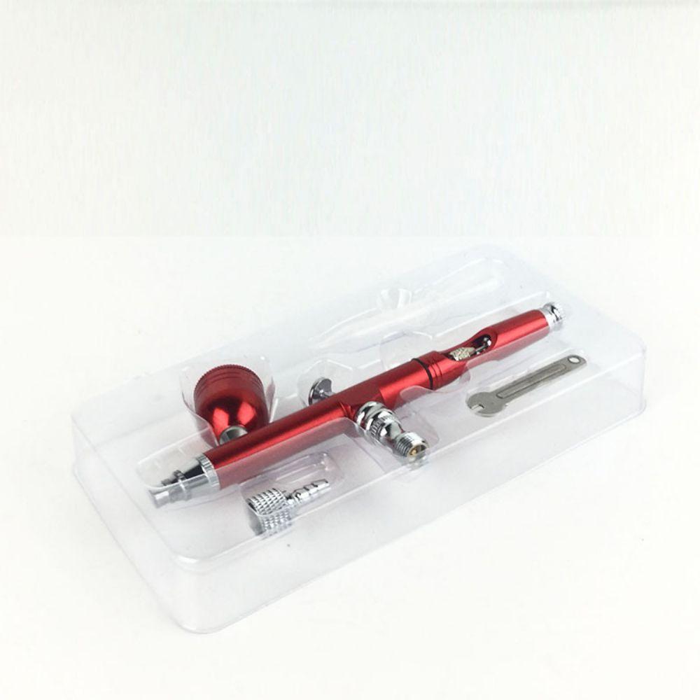 

Модель калибра 0,3 мм-130, пневматический аэрограф, окрасочный пистолет-распылитель, роспись стен, ремонт мебели, торт, многоцелевое производство High quality-1pcs красный