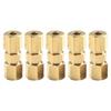 Brass Compression Fitting Connector Union For 3/16 OD Hydraulic Brake Lines 5Pc