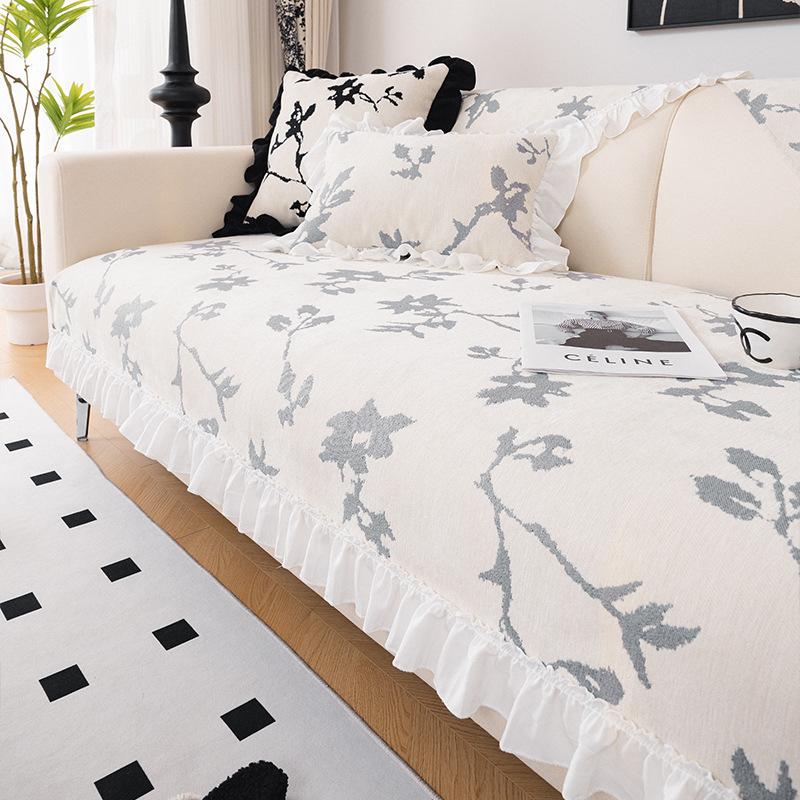 New French Retro Sofa Cushion, Universal Light Luxury In All Seasons, One-Piece Straight-Row Combination Sofa Cover Cover Cloth