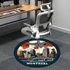 1pc Montreal Maple Leaf Office Round Area Rug,  Mat Suitable ForOffice, Under Office Chairs Bedroom Living Room Home Decor, Room Deco