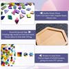 DIY Mosaic Tiles Crafts Kits for Adults, Mixed Stained Glass Mosaic Kit with 2 Sets Wooden Coaster Making Materials Package,Mosaic Adult Crafts for
