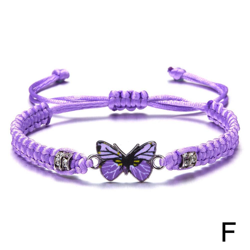 NEW Sweet Shining Butterfly Bracelet For Women Bohemian Braided Bracelet Bangle New Style Couple Classic Butterfly Hand Jewelry