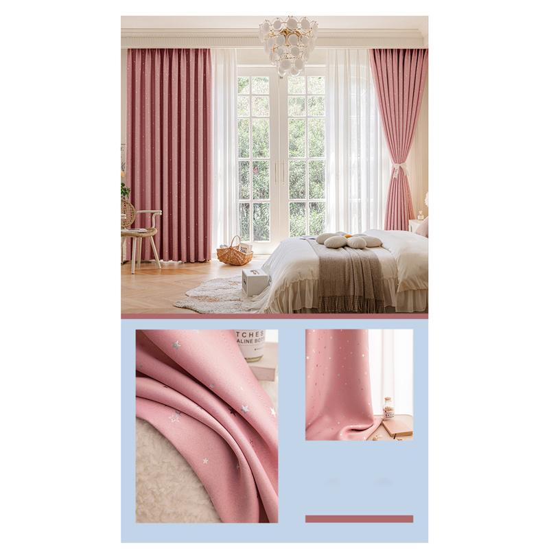 Jednobarevné hvězdné nebe 90% zatemnění Stínící závěsy s vysokým dosahem Ložnice Příčka obývacího pokoje Domácí dekorace