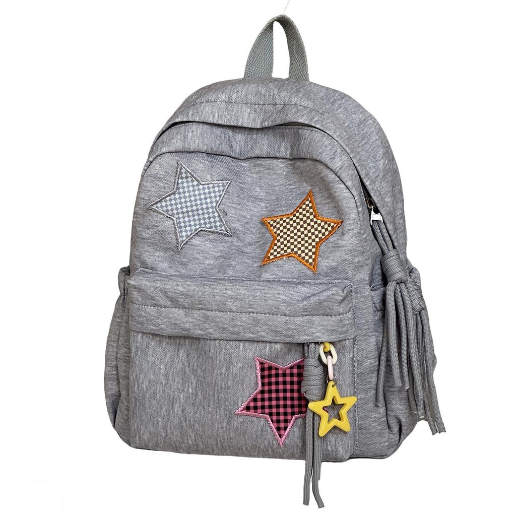 Schoolbag Japanese Ins Wind Cartoon Star Embroidery Mini Backpack Student Party Niche Commute Travel Light Small Backpack
