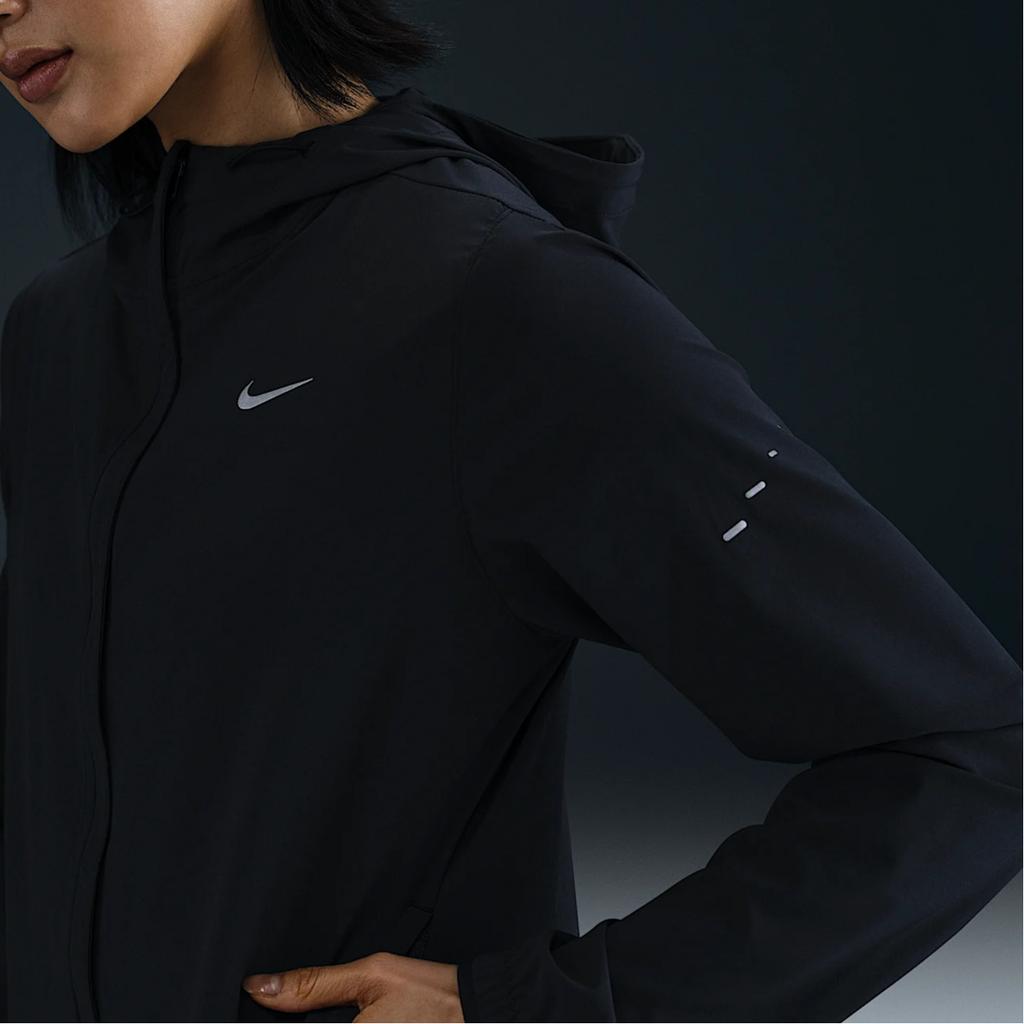 Nike Solid Color Loose Fit Zip Up Long Sleeve Jacket Women jackets Black HQ0651010